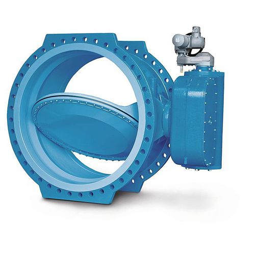 Absperrklappe - EAK - ERHARD - hydraulisch gesteuert / für Wasser / doppelt exzentrisch