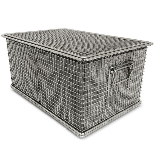 Korb für Materialumschlag - NR-PT series - Neri Makina Müh. San. ve Tic. Ltd. Şti. - Transport / zum Reinigen von Teilen / maßgefertigt / Edelstahlgewebe