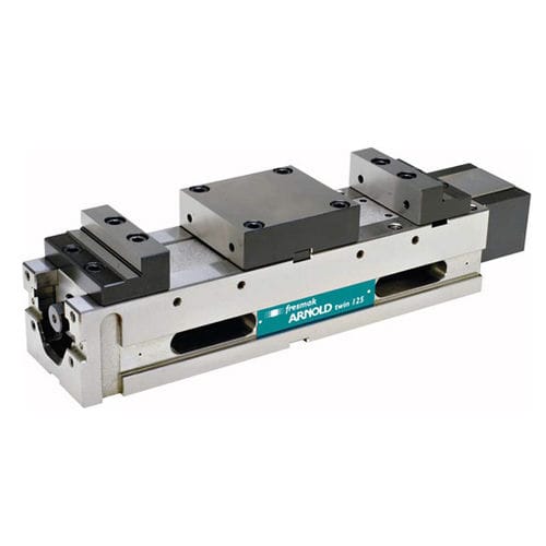 Schraubstock für Werkzeugmaschinen - 040 140 ARNOLD TWIN series - Fresmak - für Schleifmaschine / hydraulisch / horizontal