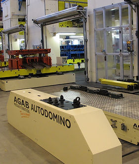 Schienengeführter Wagen / für Materialumschlag - WG DOMINO - AGAB Pressautomation AB - für schwere Lasten / für Lagerhallen / elektrisch