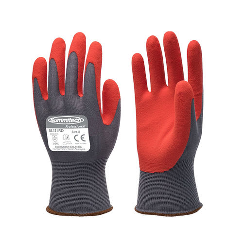 Arbeitshandschuh - NL121 RD - Sumirubber Malaysia Sdn. Bhd. - mechanischer Schutz / Nitril / atmungsaktiv