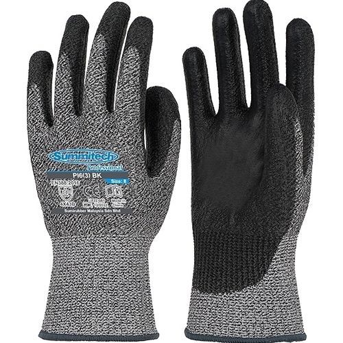 Handschuh für Materialumschlag - PI6(3) BK - Sumirubber Malaysia Sdn. Bhd. - Industrie / Schnittschutz / aus PU