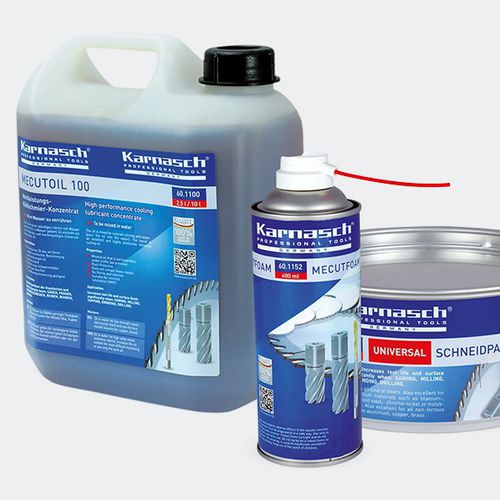 Kühlungs-Schneidflüssigkeit - Mecutoil, Mecut MMKS-MQL, Mecutspray, Mecutfoam - Karnasch Professional Tools GmbH - chlorfrei