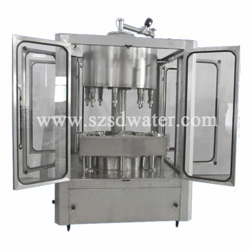 Vollautomatische Abfüllmaschine mit Traysealer - 900BPH RO-100J(900BPH) - Shine Dew Water Equipment Co.,Ltd. - für Flaschen / für Flüssigkeiten / Wasser