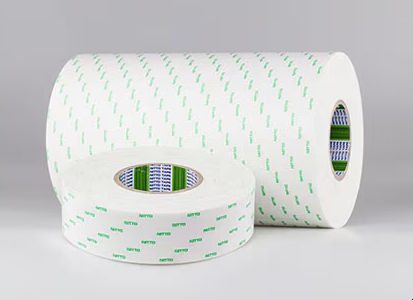 Doppelseitiges Klebeband - 5015ELE - Nitto - Vlies / mit Papierliner / Acryl