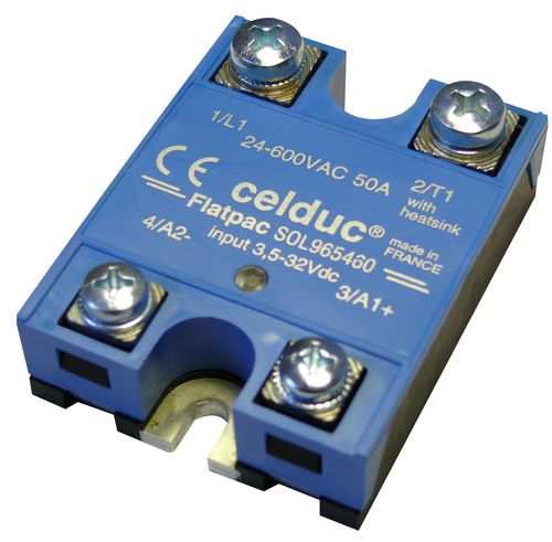 Einphasiges statisches Relais - SOL series - celduc relais - für Schalttafelmontage / Leistung