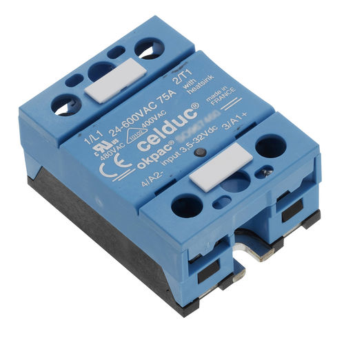 Einphasiges statisches Relais - SO8 series - celduc relais - für Schalttafelmontage / Leistung