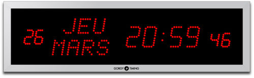 Wandmontierte Uhr - LEDICA® ALPHA REVERSO 7.M.S - GORGY TIMING - Digital / LED / für den Innenraum