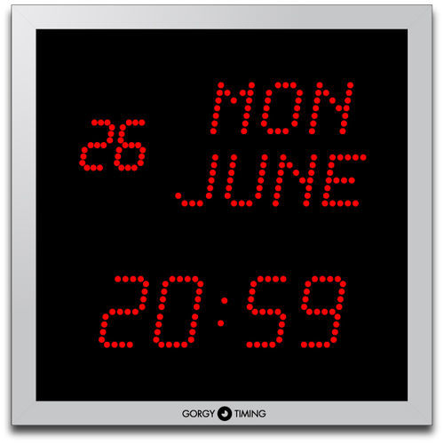 Uhr für den Innenraum - LEDICA® ALPHA CARREE REVERSO 7.M - GORGY TIMING - Digital / LED / Synchron