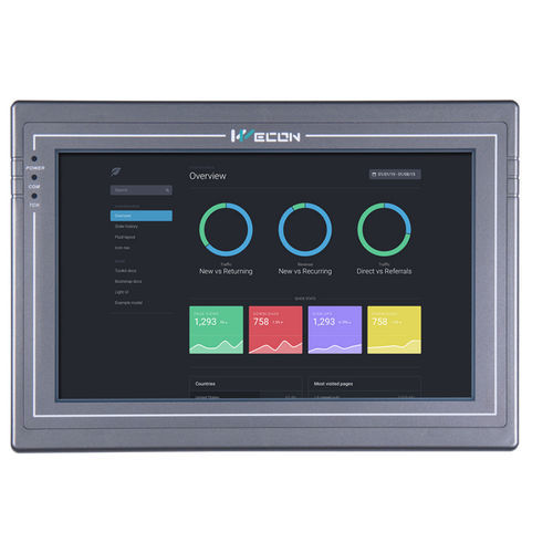 HMI mit Touchscreen - PI3102H series - Wecon Technology Co.Ltd - einbaufähig / 1024 x 600 / ARM Cortex-A8