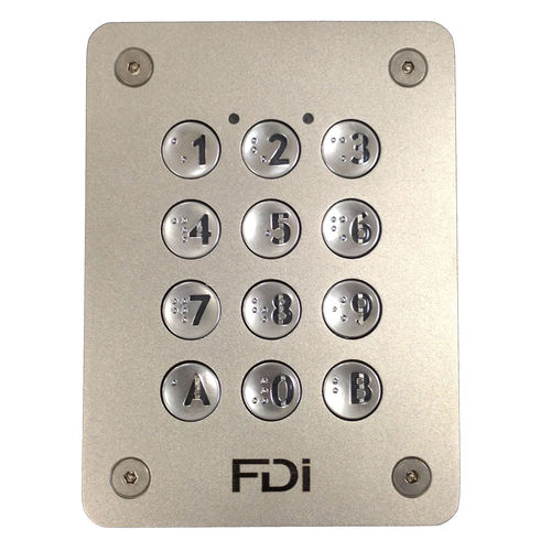 Nummernblock / 12 Tasten - FD-060-164 - FDI MATELEC - einbaufähig / Metall / vandalismussicher