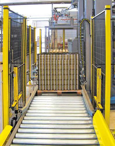 Palettierer und Depalettierer / Schicht - Apollo - FMT - für Flaschen / für Dosen / motorisiert