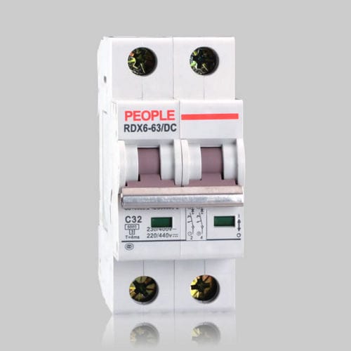 Thermisch-magnetischer Schutzschalter - RDX6-63DC series DC MCB - PEOPLE ELE. APPLIANCE GROUP CO., LTD. - DC / Überlast / Kurzschluss