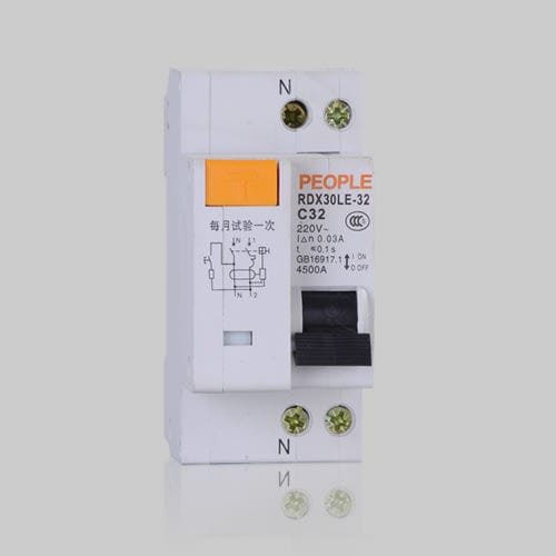 Kurzschluss-Fehlerstromschutzschalter - RDX30LE-32 series - PEOPLE ELE. APPLIANCE GROUP CO., LTD. - modular
