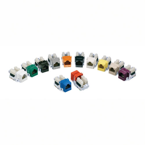 Datensteckverbinder - RJ45FC3-BLU - HellermannTyton - Ethernet / Jack / quadratisch