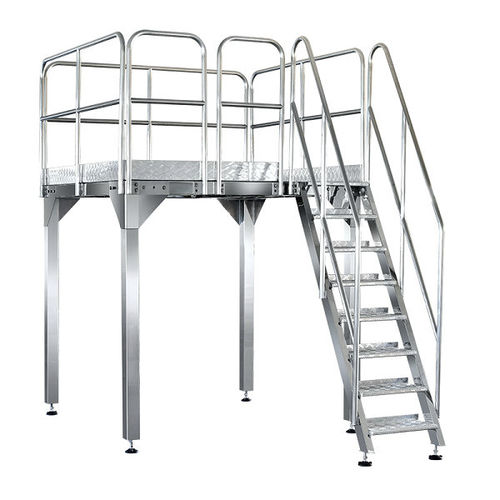 Arbeitsplattform - KP-SP - Shanghai Kingrun Machinery Equipment CO., LTD - Zugang / Bedienertür / mit Sicherheitsgeländer