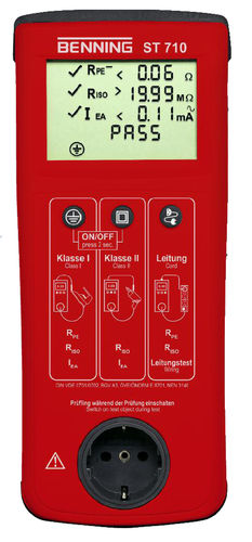 Widerstandstester - ST 710 - Benning - Ableitstrom / für Elektrogeräte / tragbar