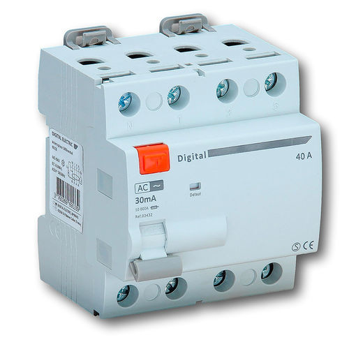 Differential-Fehlerstromschutzschalter - 03462 - DIGITAL ELECTRIC - AC / für Reststrom / 4-polig