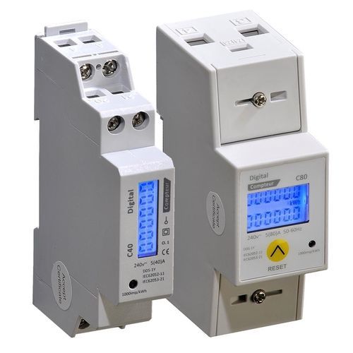 Einphasiger elektrischer Energiezähler - DD series - DIGITAL ELECTRIC - für DIN-Schiene / mit LCD-Display