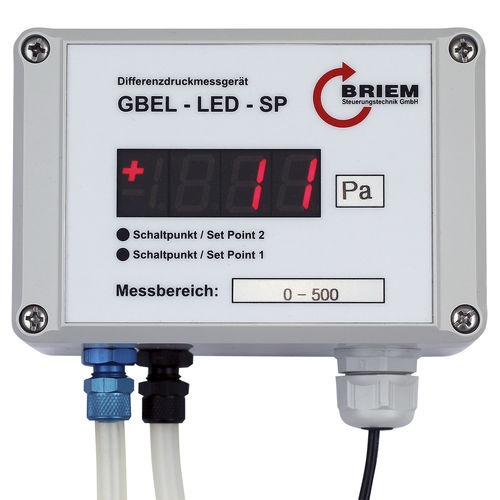 Differenzdruckmessumformer - GBEL-LED-SP - BRIEM Steuerungstechnik GmbH - analog / wandmontiert / mit Display