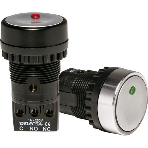 Federdruck-Drucktaster - D-4010L - DELECSA - feuchtebeständig / isoliert / robust