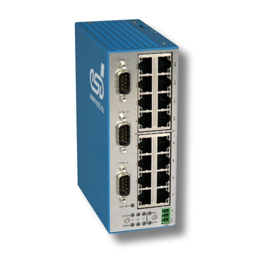 Ethernet-Switch / managed - Switch16/Com3 - esd electronics gmbh - 16 Ports / 10/100BaseT(X) / Serie