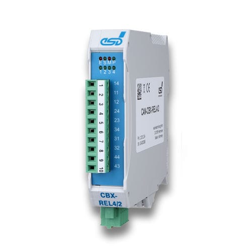 E/A-Modul / CANopen - CAN-CBX-REL4/2 - esd electronics gmbh - analog / mit Relais-Ausgang / 4 Relaisausgänge
