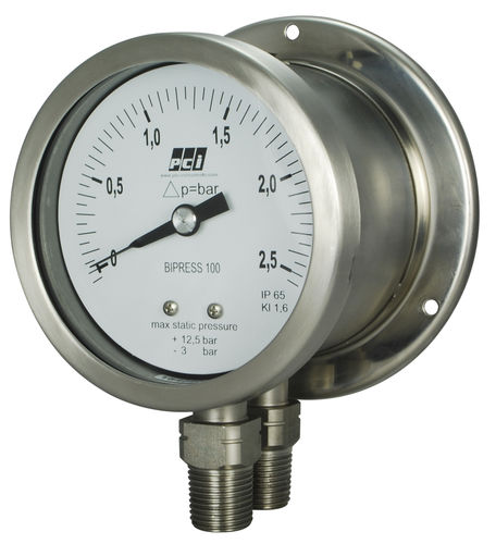 Differential-Manometer - BP100 - PCI INSTRUMENTS LTD - mit Zifferblatt-Anzeige / Gewinde / Edelstahl