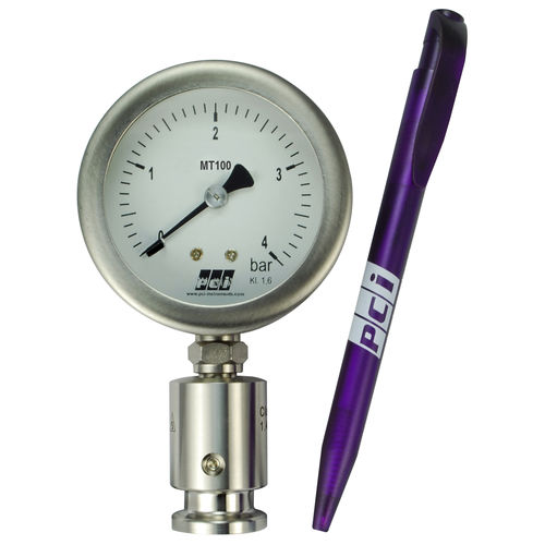 Manometer mit Zifferblatt-Anzeige - MT100  - PCI INSTRUMENTS LTD - Rohrfeder / für Hygieneanwendungen / für pharmazeutische Anwendungen