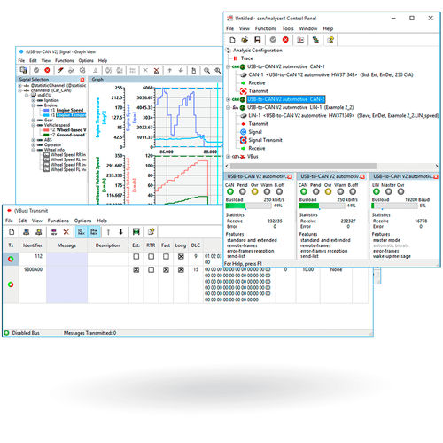 Analysesoftware - canAnalyser series - IXXAT Automation - Emulation / Mess / Entwicklungs