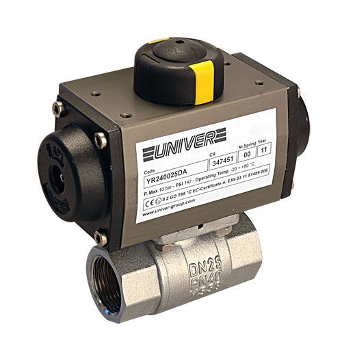 Kugelventil - YR series - UNIVER Group - pneumatisch / Messing / ISO