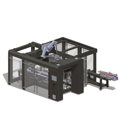 Kartonpacker mit oberer Öffnung - EVA - DS Smith - zur Rundumetikettierung / automatisch / für Flaschen