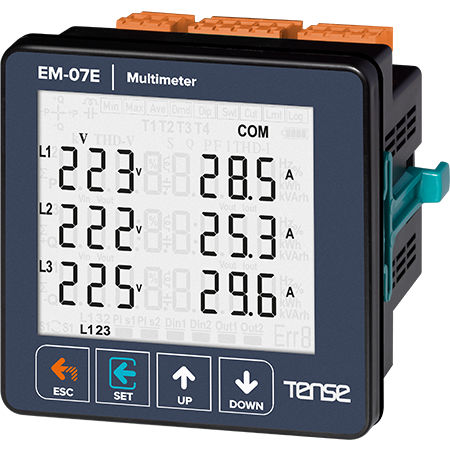 Digitales Multimeter - EM-07E - Tense Electronic - für Schalttafeleinbau / 300 V / 10000 A