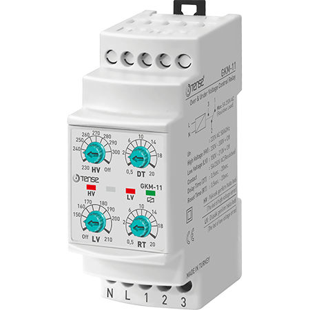 Überspannungs-Kontrollrelais - GKM-11 - Tense Electronic - Unterspannung / für DIN-Schiene / einstellbar