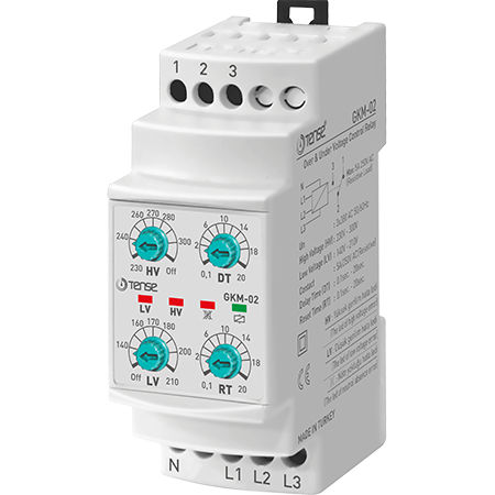 Überspannungs-Kontrollrelais - GKM-02 - Tense Electronic - Unterspannung / für DIN-Schiene / einstellbar