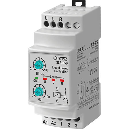 Niveaukontrollrelais - SSR-05D - Tense Electronic - für DIN-Schiene / einstellbar