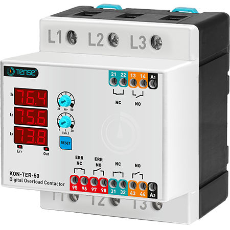 Thermoschutzrelais - KON-TER-50 - Tense Electronic - 3NF / 3NO / dreiphasig