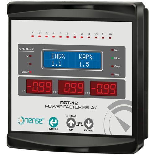Dreiphasiger Blindleistungsregler - RGT-12 - Tense Electronic - 12 Stufen