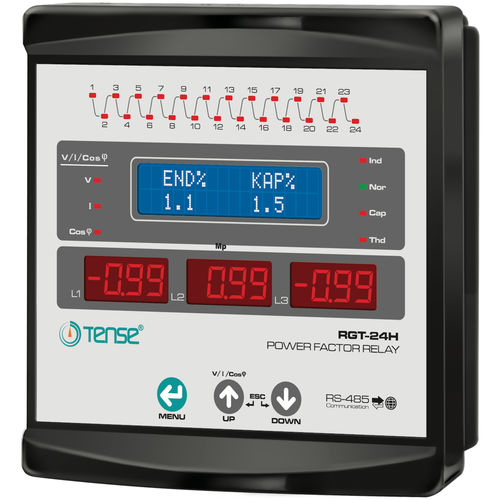 Blindleistungsregler mit integrierter Kommunikation - RGT-24H - Tense Electronic - dreiphasig / 24 Stufen