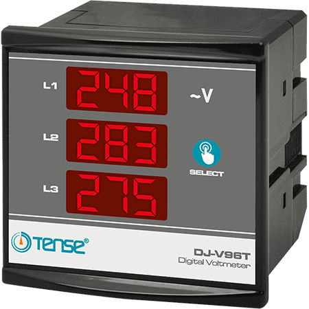 Digitales Voltmeter - DJ-V96T - Tense Electronic - für Schalttafeleinbau / Hochspannung / kompakt