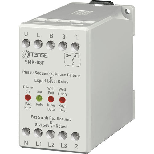 Phasenfolge-Überwachungsrelais - SMK-03F  - Tense Electronic - Niveau / für DIN-Schiene