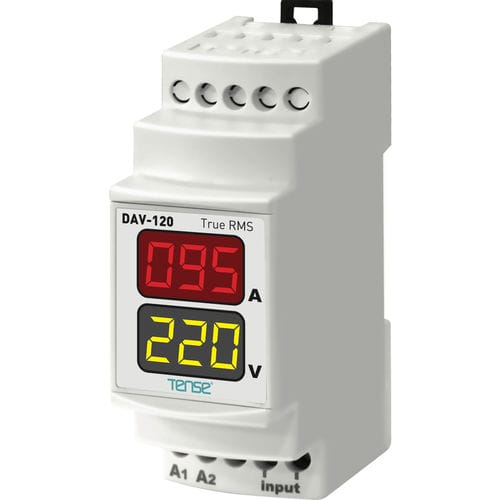 Amperemetern-Voltmeter - DAV-120  - Tense Electronic - digital / für DIN-Schiene / AC