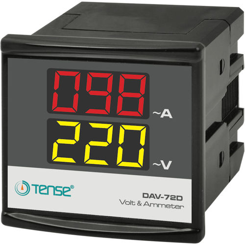 Amperemetern-Voltmeter - DAV-72D - Tense Electronic - digital / für Schalttafeleinbau / AC
