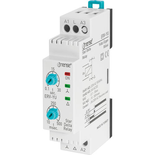 Stern-Dreieck-Anlasser-Zeitrelais - ERV-YU - Tense Electronic - für DIN-Schiene / einstellbar
