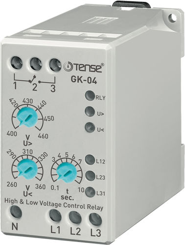 Unterspannungs-Überwachungsrelais - GK-04 - Tense Electronic - Überspannung / für DIN-Schiene / einstellbar