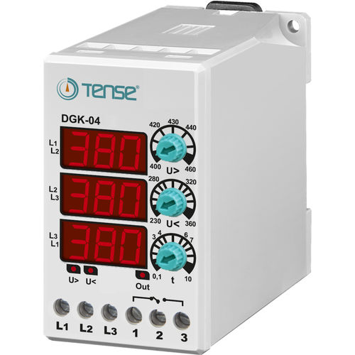 Überspannungs-Kontrollrelais - DGK-04 - Tense Electronic - Unterspannung / für DIN-Schiene / digital
