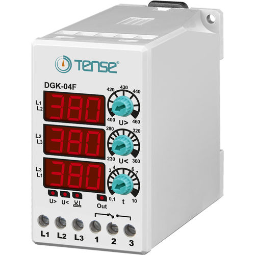 Überspannungs-Kontrollrelais - DGK-04F  - Tense Electronic - Unterspannung / Phasenfolge / für DIN-Schiene