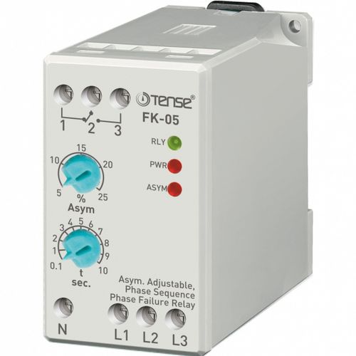 Phasenungleichgewicht-Kontrollrelais - FK-05 - Tense Electronic - für DIN-Schiene / einstellbar