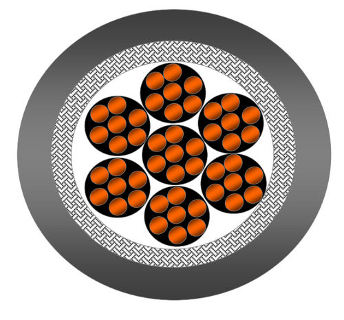 Glasfaser-Datenkabel - Data Flex YCY  - Prysmian Group - chemikalienbeständig / mehrstrangig / einleiter