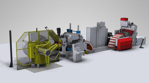 Bandzuführanlage für hochfesten Stahl - Elma machine - mit Schlaufe